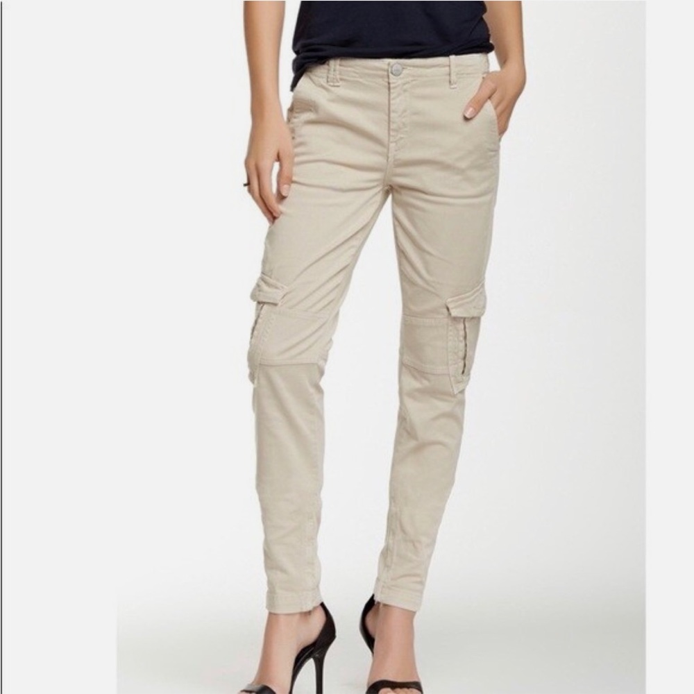 NWT- Vince- Ankle Zip Riley Utility Khaki Cargo Pants- Size 25
